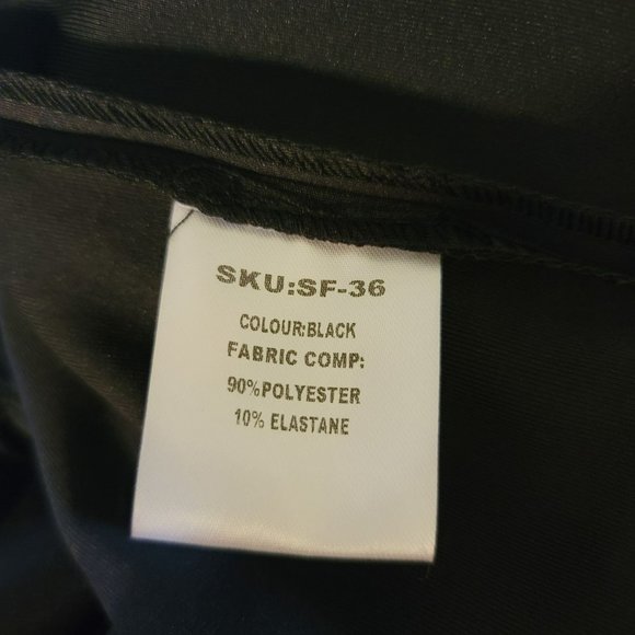 Black Mini Dress Deep V Scalloped Ruffled Edge Size 12 Jj3397 - Picture 5 of 9